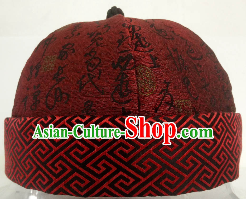 Chinese Ancient Style Handmade Qing Dynasty Bridegroom Hat Wedding Hat for Men