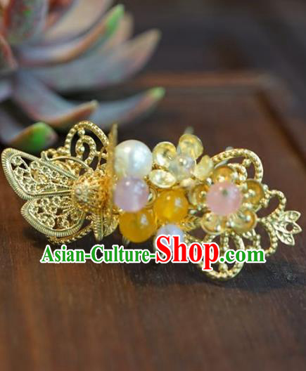 Chinese Handmade Ancient Hair Accessories Ancient Hanfu Butterfly Hairpins for Women