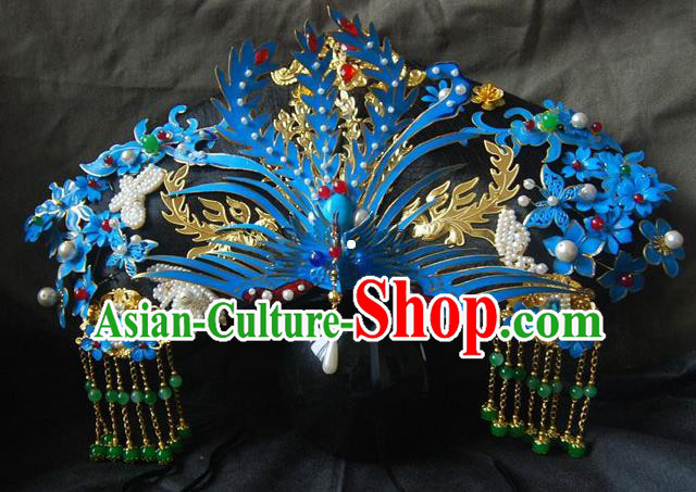 Chinese Ancient Handmade Qing Dynasty Queen Phoenix Coronet Hairpins Hair Accessories Complete Set for Women