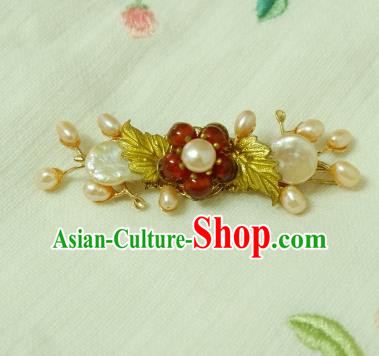Chinese Traditional Hair Accessories Pearls Hair Stick Ancient Hanfu Hairpins for Women