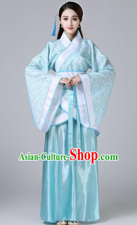 Chinese Ancient Drama Imperial Concubine Embroidered Hanfu Dress Han Dynasty Palace Lady Costume for Women