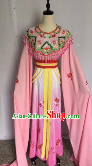Chinese Traditional Peking Opera Princess Pink Dress Beijing Opera Diva Costumes for Adults