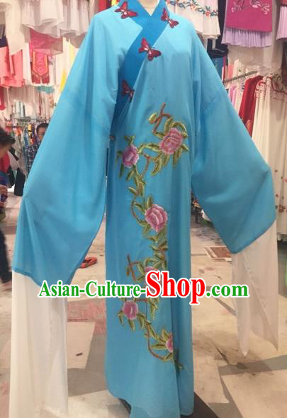 Chinese Traditional Beijing Opera Niche Embroidered Peony Robe Peking Opera Young Men Costume for Adults