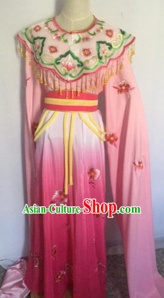 Chinese Ancient Peking Opera Young Lady Pink Dress Traditional Beijing Opera Diva Costumes for Adults