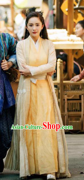 Chinese Ancient Swordswoman Costumes Legend Of Fu Yao Traditional Palace Lady Hanfu Dress for Women