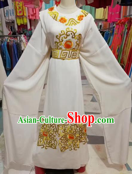 Chinese Beijing Opera Niche White Robe Traditional Peking Opera Prince Costume for Adults