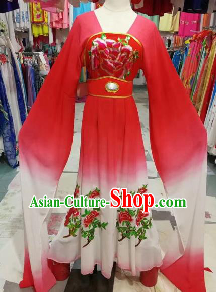 Traditional Chinese Peking Opera Princess Costume Beijing Opera Diva Fairy Red Dress for Adults