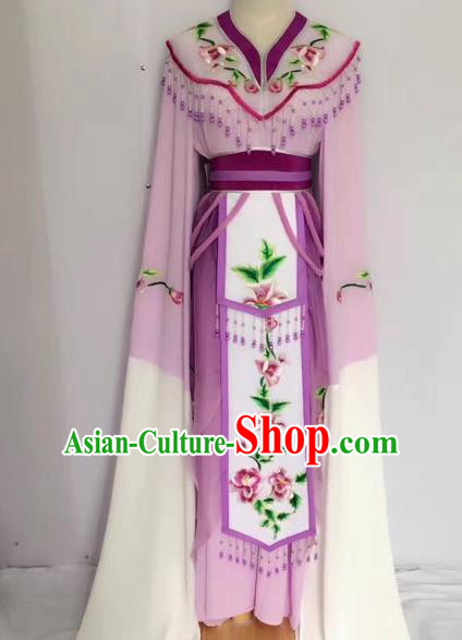 Traditional Chinese Peking Opera Princess Fairy Purple Dress Beijing Opera Diva Costume for Adults