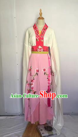 Chinese Huangmei Opera Fairy Pink Dress Traditional Beijing Opera Diva Costume for Adults