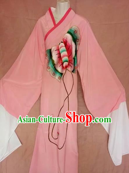 Chinese Beijing Opera Butterfly Lovers Scholar Pink Robe Traditional Peking Opera Niche Costumes for Adults