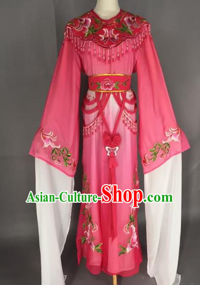 Chinese Beijing Opera Nobility Lady Rosy Dress Ancient Princess Costume for Adults