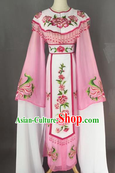 Chinese Beijing Opera Diva Pink Dress Clothing Ancient Princess Costume for Adults