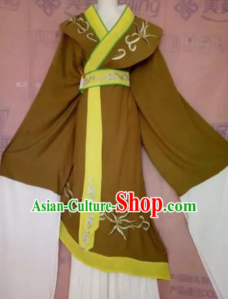 Chinese Beijing Opera Pantaloon Green Clothing Ancient Woman Matchmaker Costume for Adults