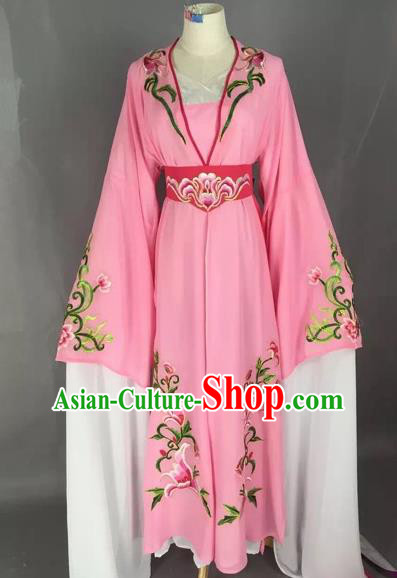 Chinese Beijing Opera Actress Pink Dress Ancient Rich Lady Costume for Adults