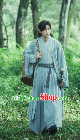 The Honey Sank Like Frost Chinese Ancient Swordsman Nobility Childe Costume for Men