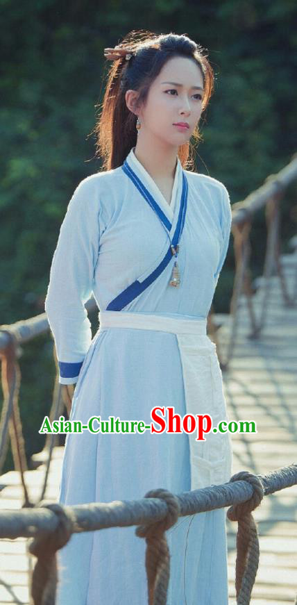 Chinese Ancient Swordswoman Clothing Drama The Honey Sank Like Frost Heroine Costume for Women