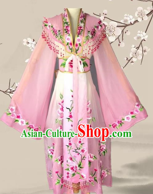 Chinese Ancient Palace Princess Costume Traditional Beijing Opera Actress Pink Dress for Adults