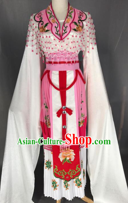 Chinese Ancient Princess Pink Costume Traditional Beijing Opera Diva Dress for Adults