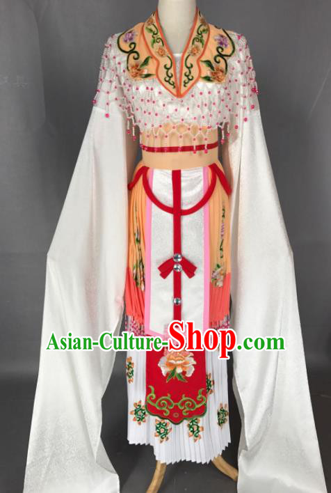 Chinese Ancient Princess Yellow Costume Traditional Beijing Opera Diva Dress for Adults
