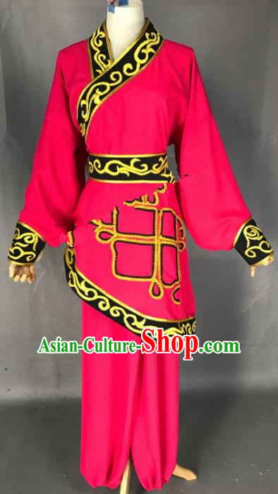 Chinese Ancient Swordswoman Red Costume Traditional Beijing Opera Martial Arts Female Clothing for Adults