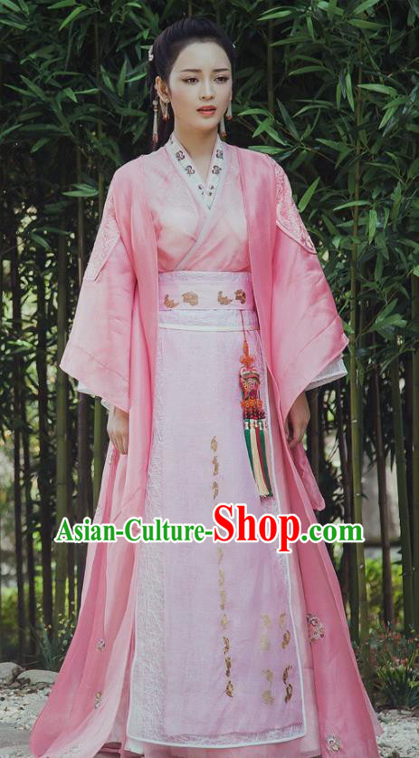 Chinese Ancient Palace Princess Hanfu Dress The Honey Sank Like Frost Peri Costumes for Women