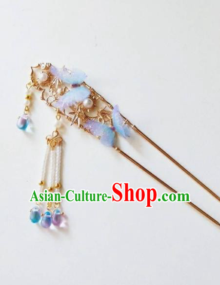 Chinese Ancient Qing Dynasty Hair Accessories Palace Golden Hairpins for Women