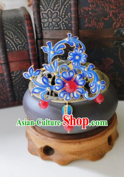 Chinese Ancient Cloisonne Hair Clip Qing Dynasty Hair Accessories Hairpins for Women