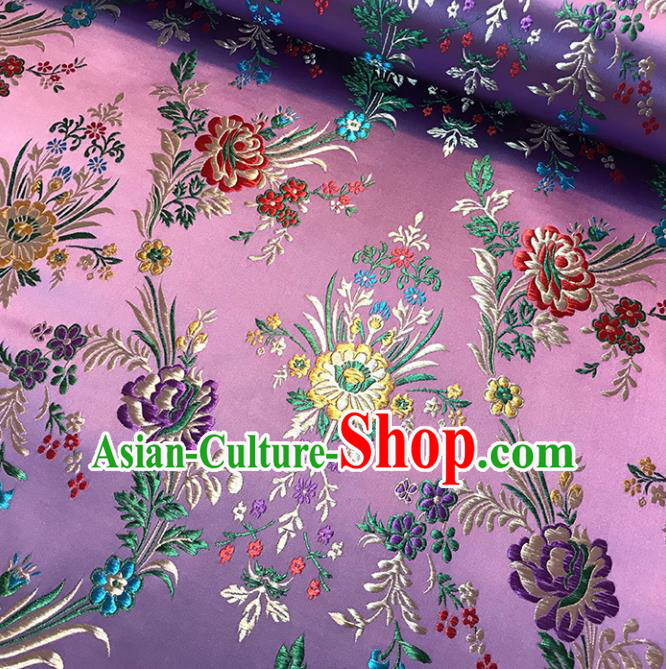 Pink Brocade Asian Chinese Traditional Palace Begonia Pattern Fabric Silk Fabric Chinese Fabric Material