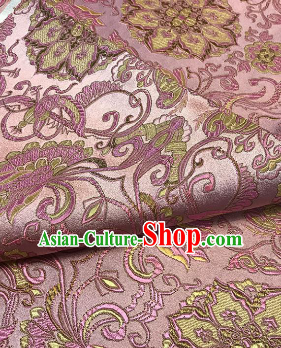 Asian Chinese Traditional Pattern Pink Brocade Fabric Silk Fabric Chinese Fabric Material