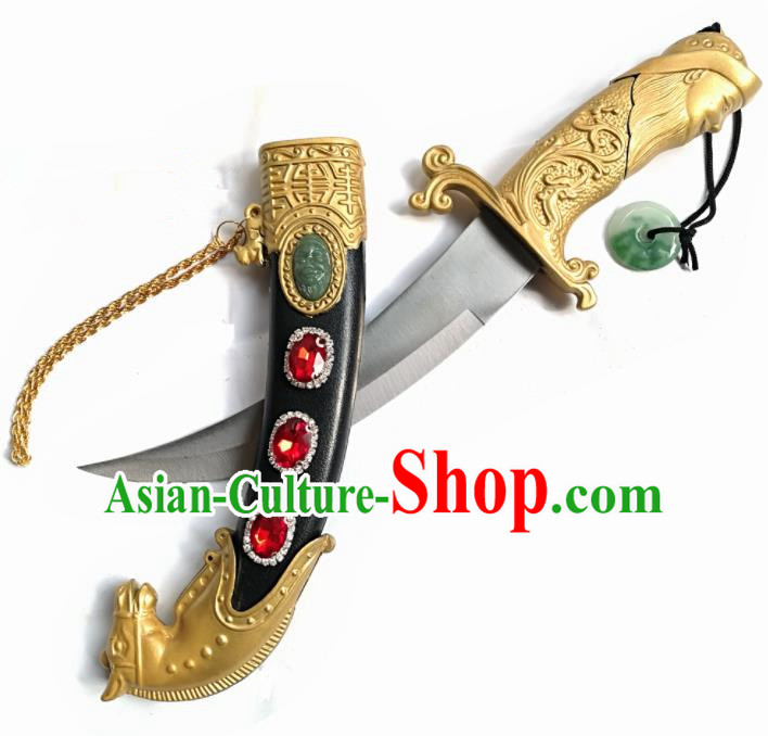 Chinese Traditional Beijing Opera Prop Diva Uyghur Nationality Dagger Swords