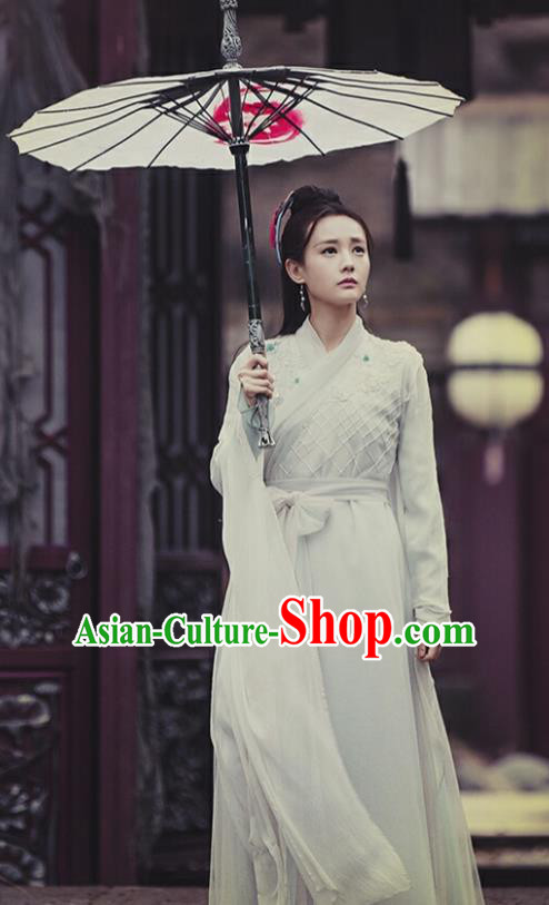Chinese Ancient Peri Costume Traditional Hanfu Dress Swordswoman Clothing for Women
