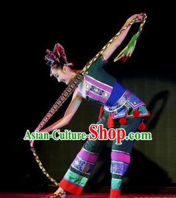 Chinese Traditional Folk Dance Costume Classical Dance Drum Dance Clothing for Women
