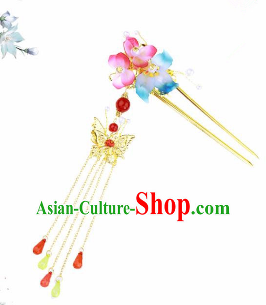 Chinese Traditional Hair Accessories Ancient Hanfu Flowers Hair Clip Hairpins for Women