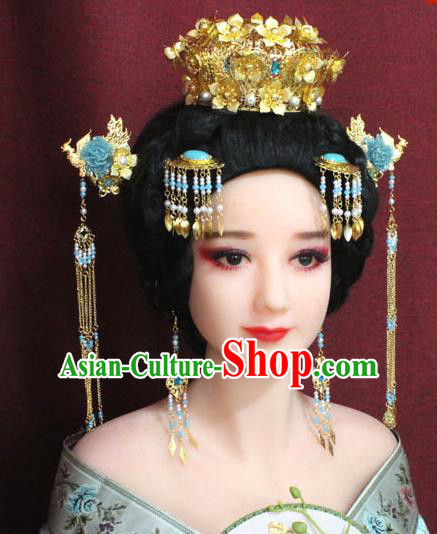 Chinese Ancient Hair Accessories Imperial Consort Phoenix Coronet Hairpins for Women