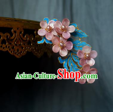 Chinese Handmade Princess Pink Flowers Hairpins Ancient Hair Stick Hair Accessories for Women