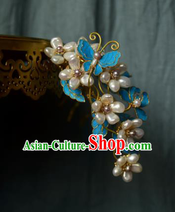 Chinese Handmade Princess Hairpins Ancient Pearls Hair Claw Hair Accessories for Women