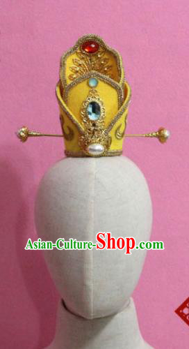 Chinese Traditional Tang Dynasty Prince Hairdo Crown Ancient Emperor Hair Accessories for Men