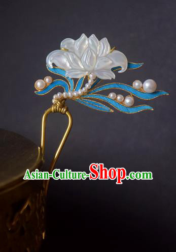 Chinese Handmade Princess Hanfu Hairpins Lotus Hair Clip Ancient Hair Accessories for Women