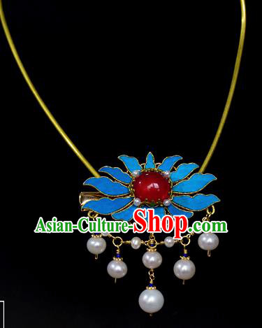 Asian Chinese Traditional Jewelry Accessories Palace Agate Necklace for Women