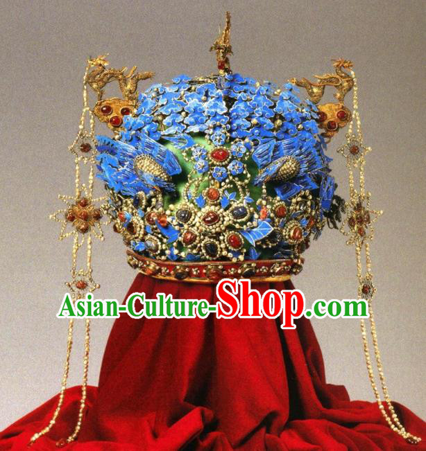 Chinese Handmade Ming Dynasty Queen Hairpins Ancient Bride Phoenix Coronet Hair Accessories for Women