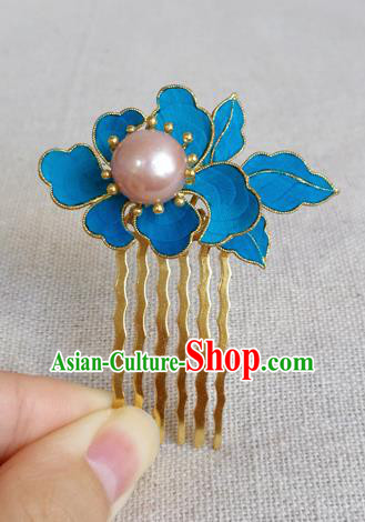 Chinese Qing Dynasty Palace Lady Hair Comb Hairpins Hair Accessories Ancient Handmade Hanfu Hair Clip for Women