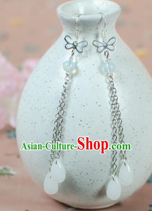 Asian Chinese Traditional Jewelry Accessories Hanfu Long Earrings for Women