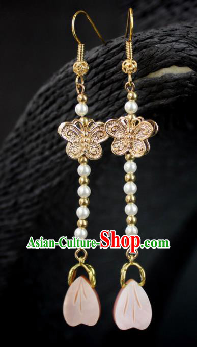 Top Grade Chinese Jewelry Accessories Wedding Hanfu Butterfly Earrings for Women
