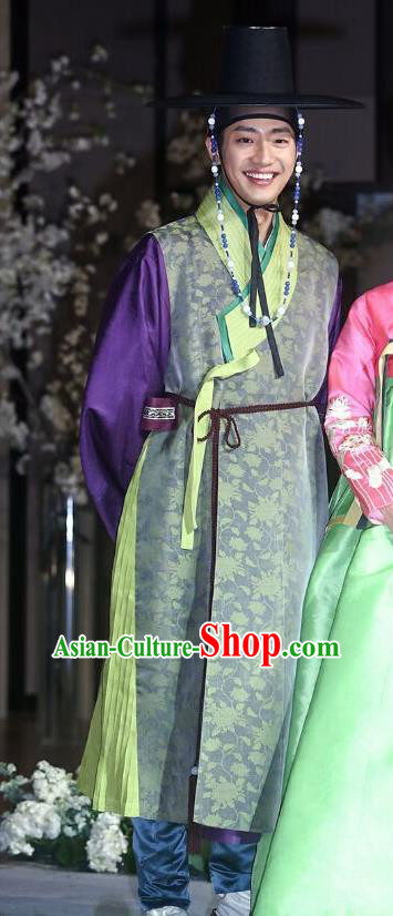 Traditional Korean Costumes Asian Korean Palace Prince Hanbok for Men