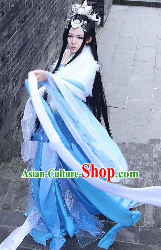 Chinese Ancient Cosplay Peri Goddess Hanfu Dress Traditional Tang Dynasty Imperial Consort Costume for Women