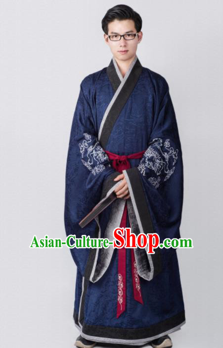 Chinese Ancient Minister Clothing Traditional Han Dynasty Chancellor Costume for Men