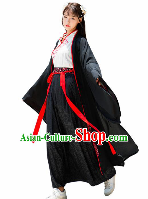 Chinese Ancient Han Dynasty Nobility Lady Embroidered Costume for Rich Women