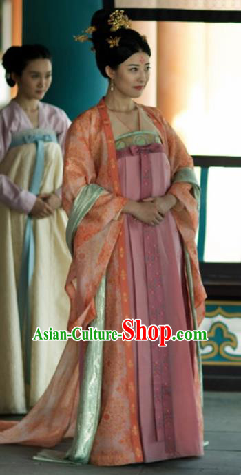 Ancient Chinese Tang Dynasty Imperial Consort Hanfu Dress The Rise of Phoenixes Palace Lady Costume for Women