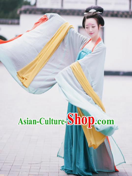 Traditional Chinese Tang Dynasty Imperial Consort Costume Ancient Palace Maidenform Hanfu Dress for Women