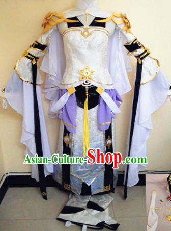 Asian Chinese Cosplay Female Warrior Knight Costume Ancient Swordsman Clothing for Women